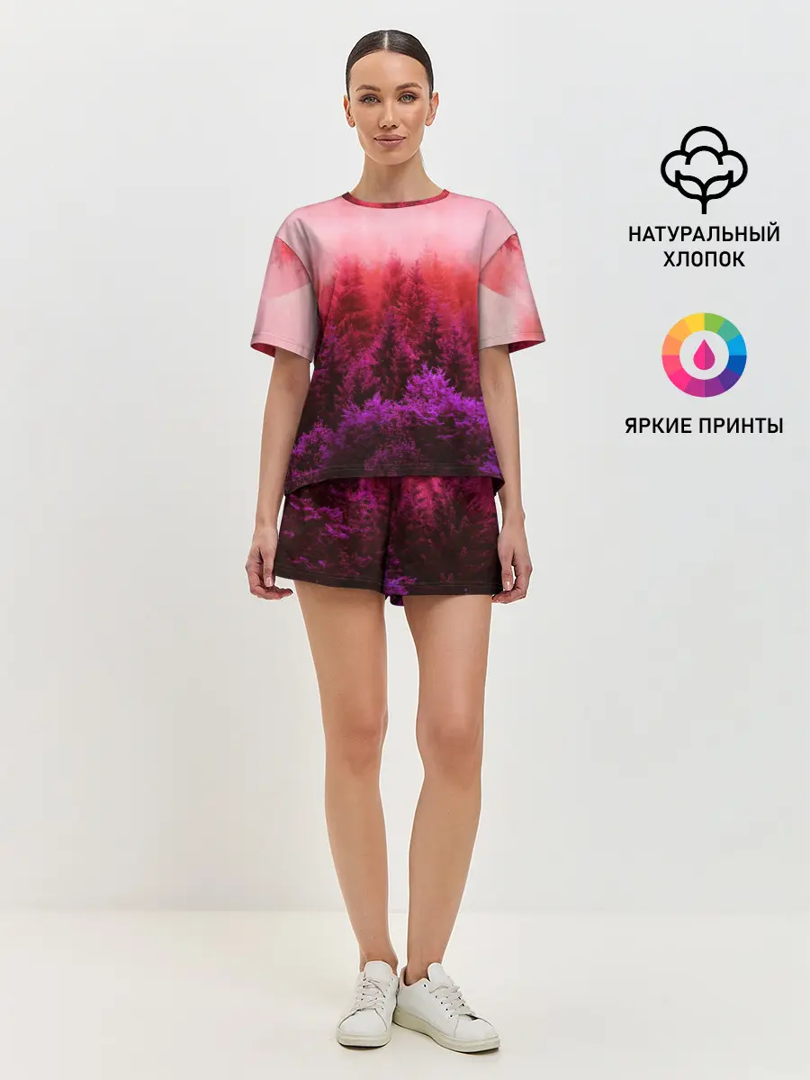 Женская пижама с шортами / КРАСНАЯ ОСЕНЬ