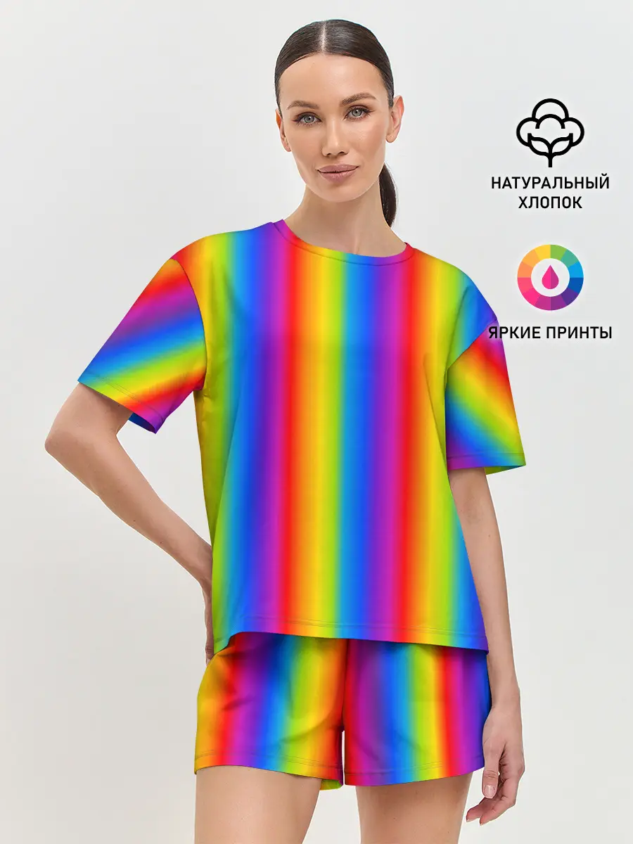 Женская пижама с шортами / Color gradient