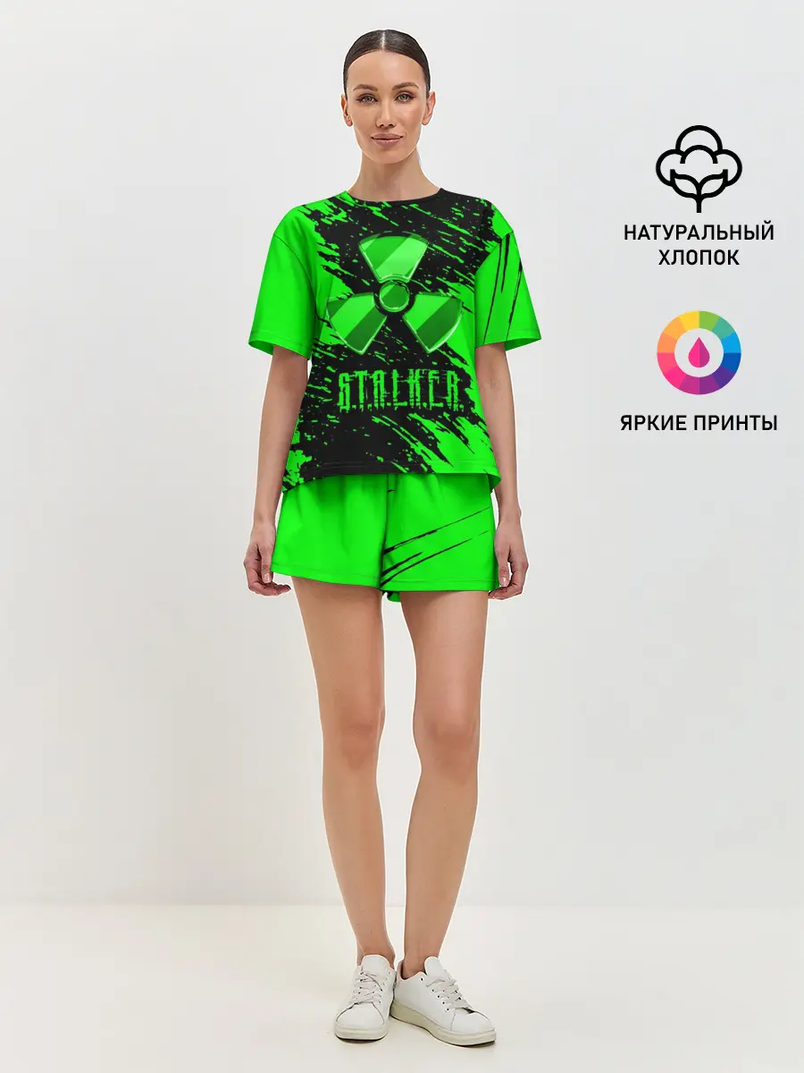 Женская пижама с шортами / S.T.A.L.K.E.R. NEON | СТАЛКЕР