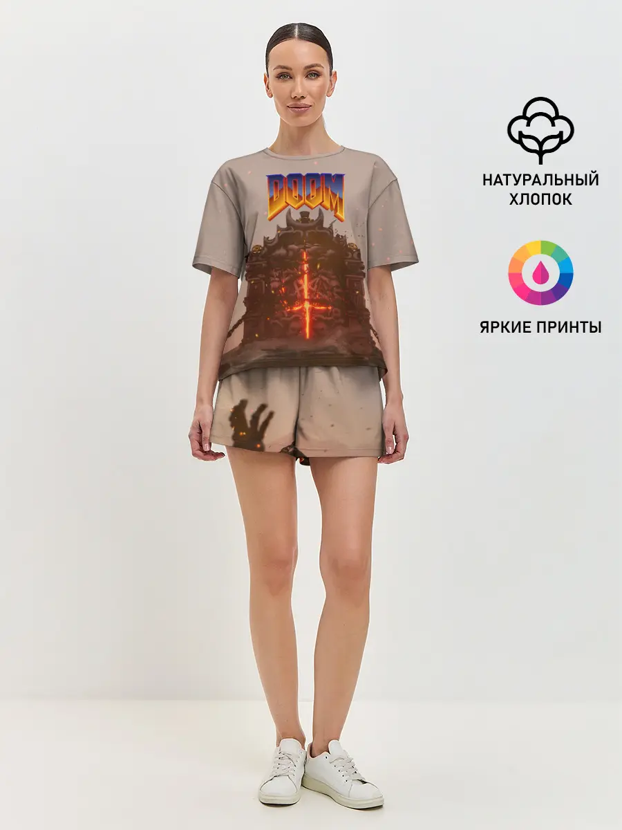 Женская пижама с шортами / DOOM | ДУМ