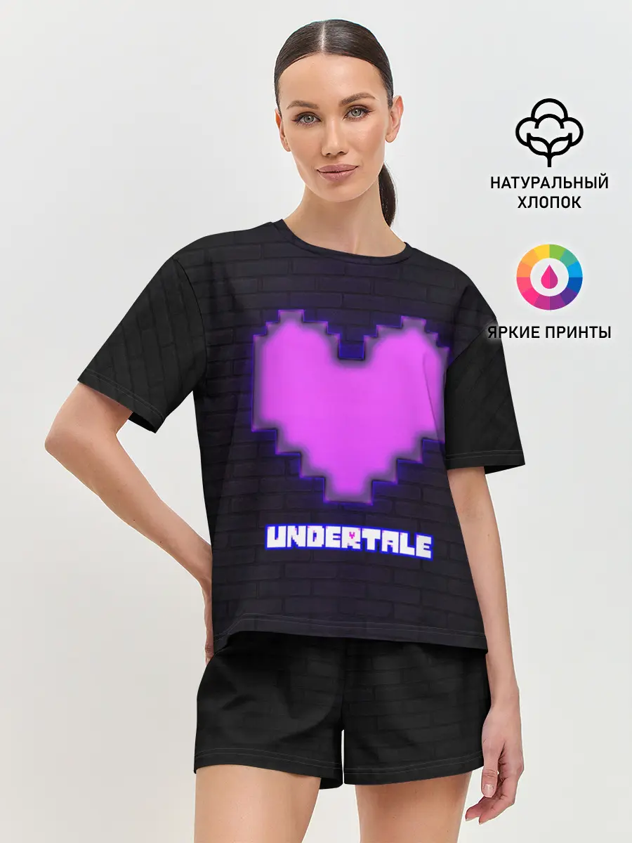 Женская пижама с шортами / UNDERTALE PURPLE HEART