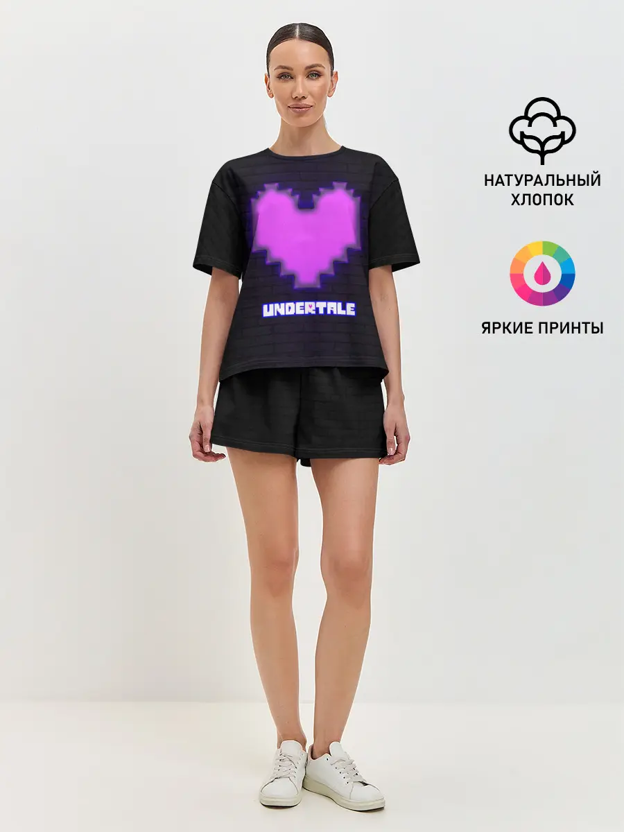 Женская пижама с шортами / UNDERTALE PURPLE HEART