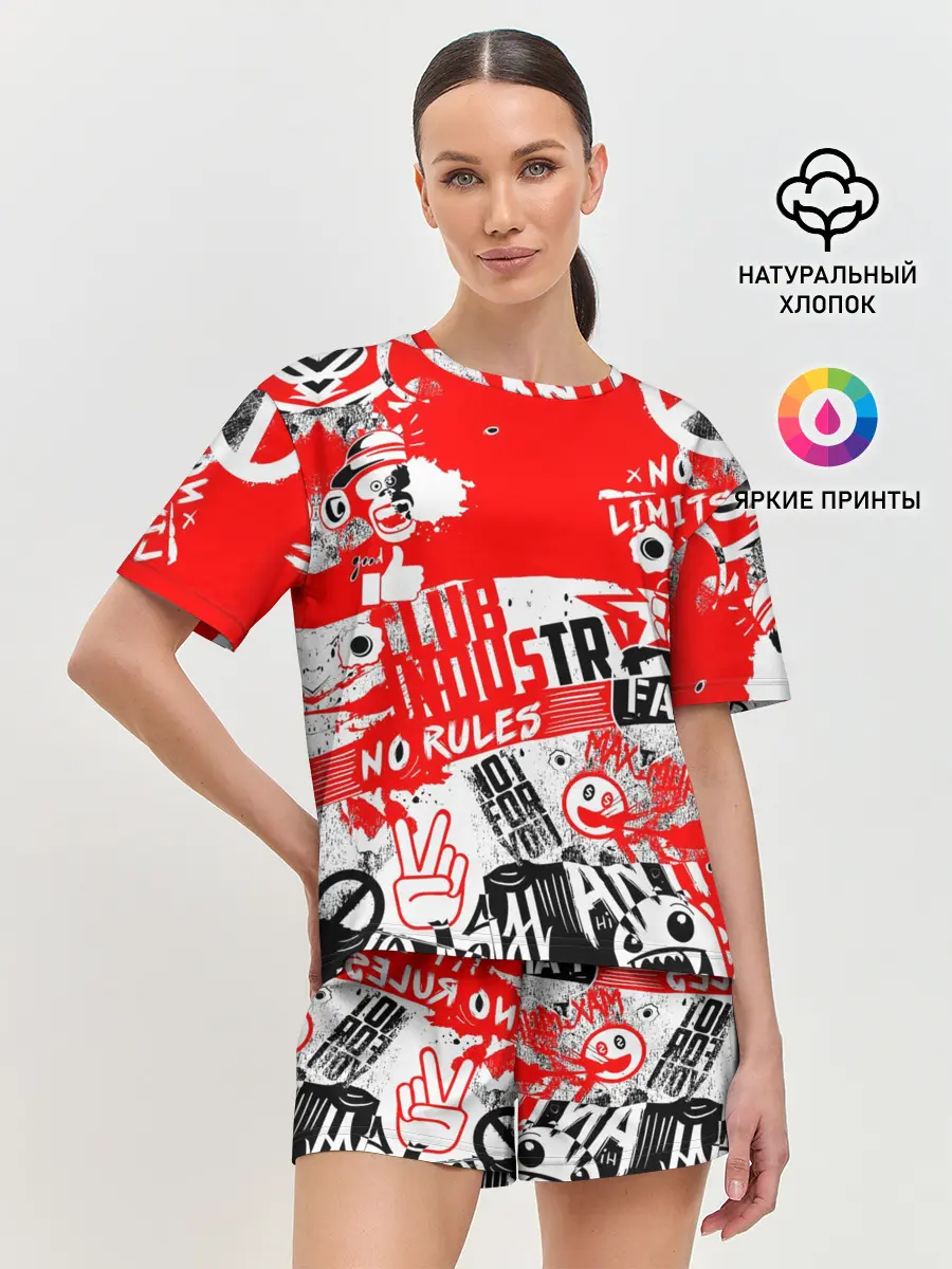 Женская пижама с шортами / Crazy