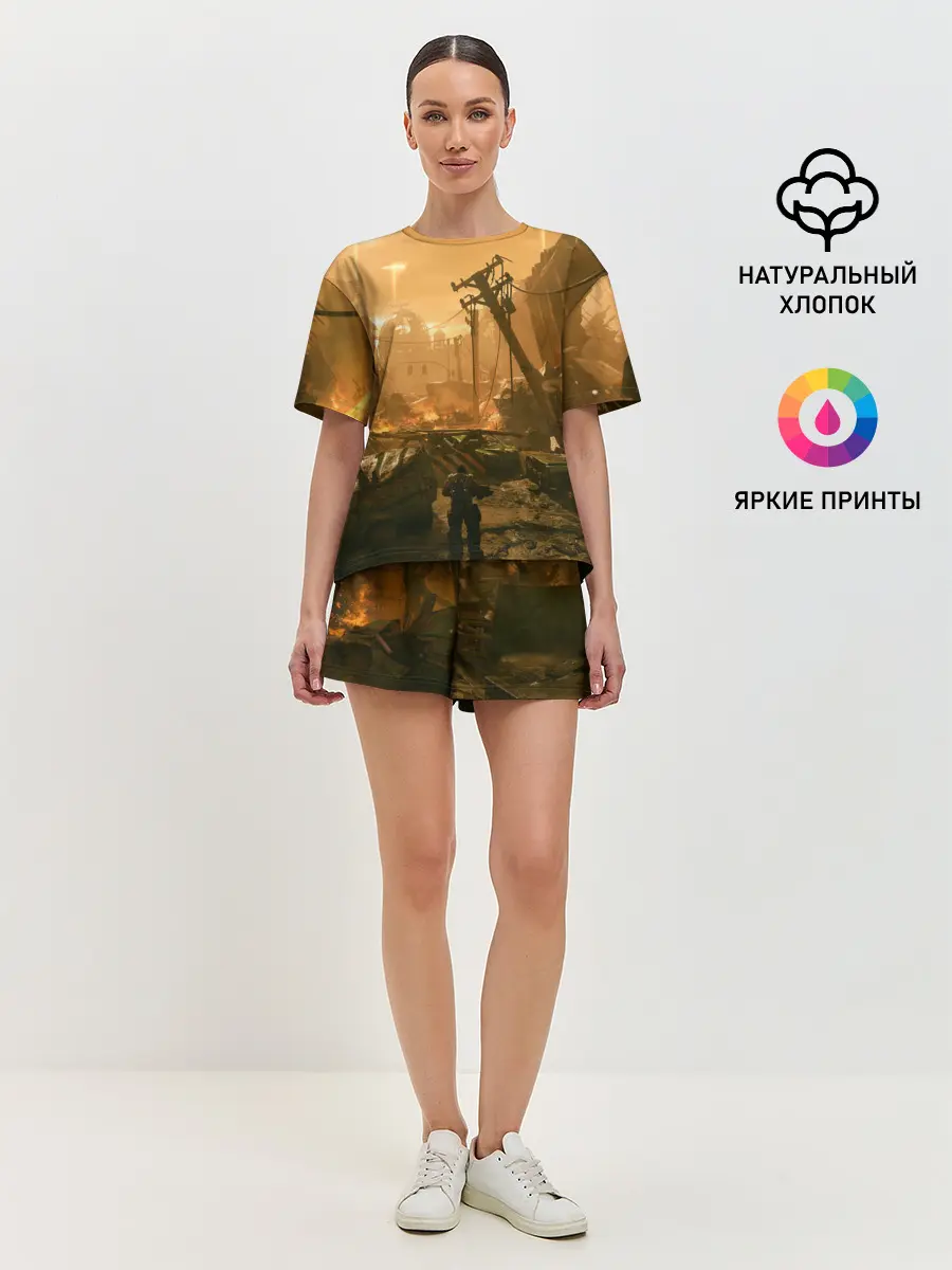 Женская пижама с шортами / GEARS OF WAR | ШЕСТЕРЕНКИ