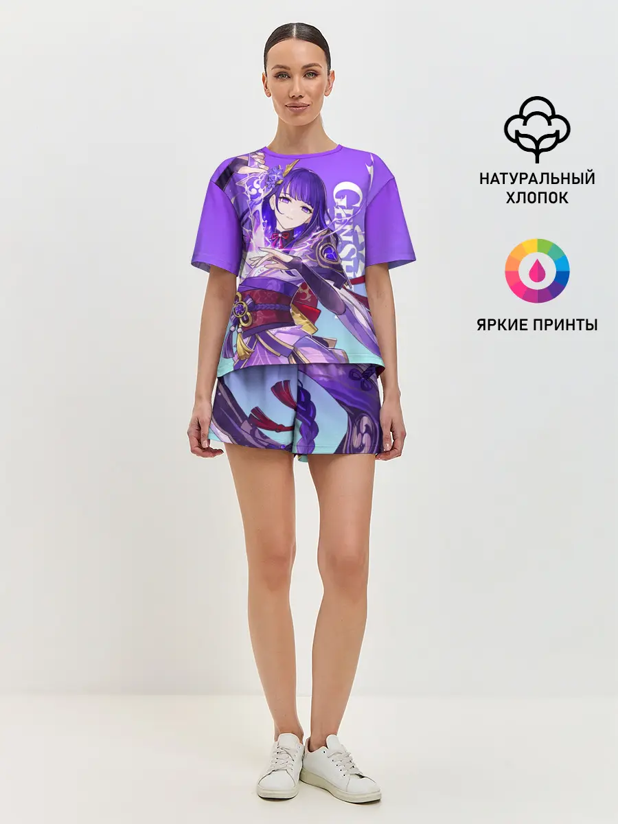 Женская пижама с шортами / Genshin Impact, Сёгун Райдэн