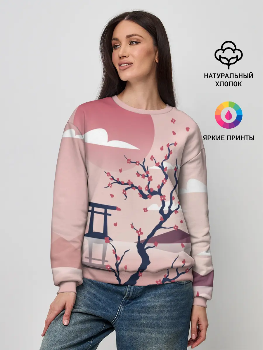 Женский свитшот / Японский мотив