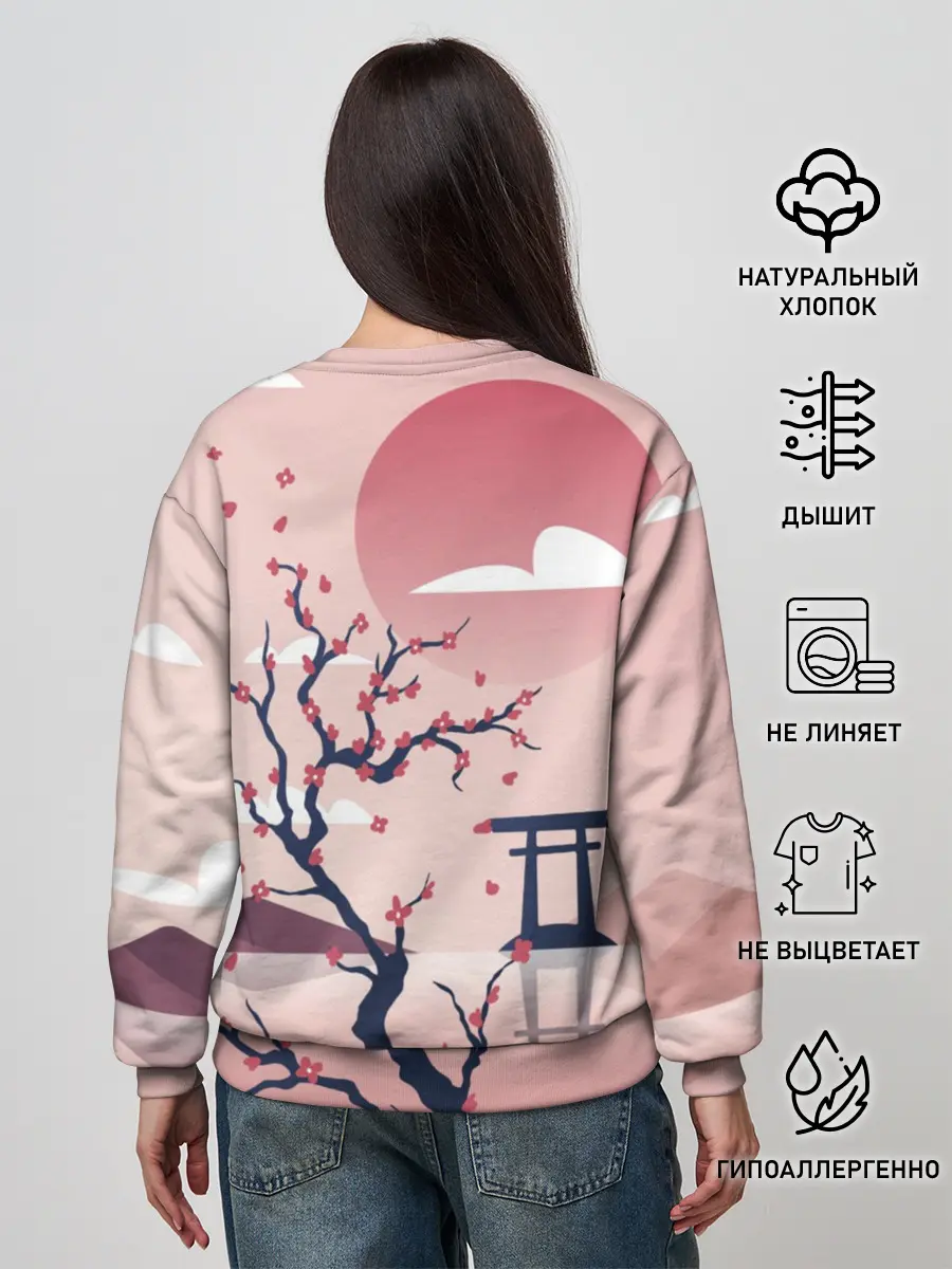 Женский свитшот / Японский мотив