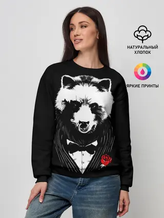 Женский свитшот / Медведь авторитет