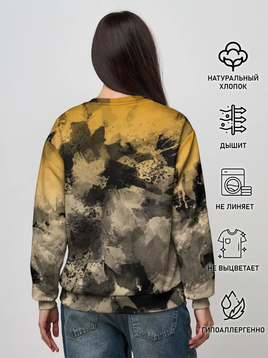 Женский свитшот / Billie Eilish Акварель