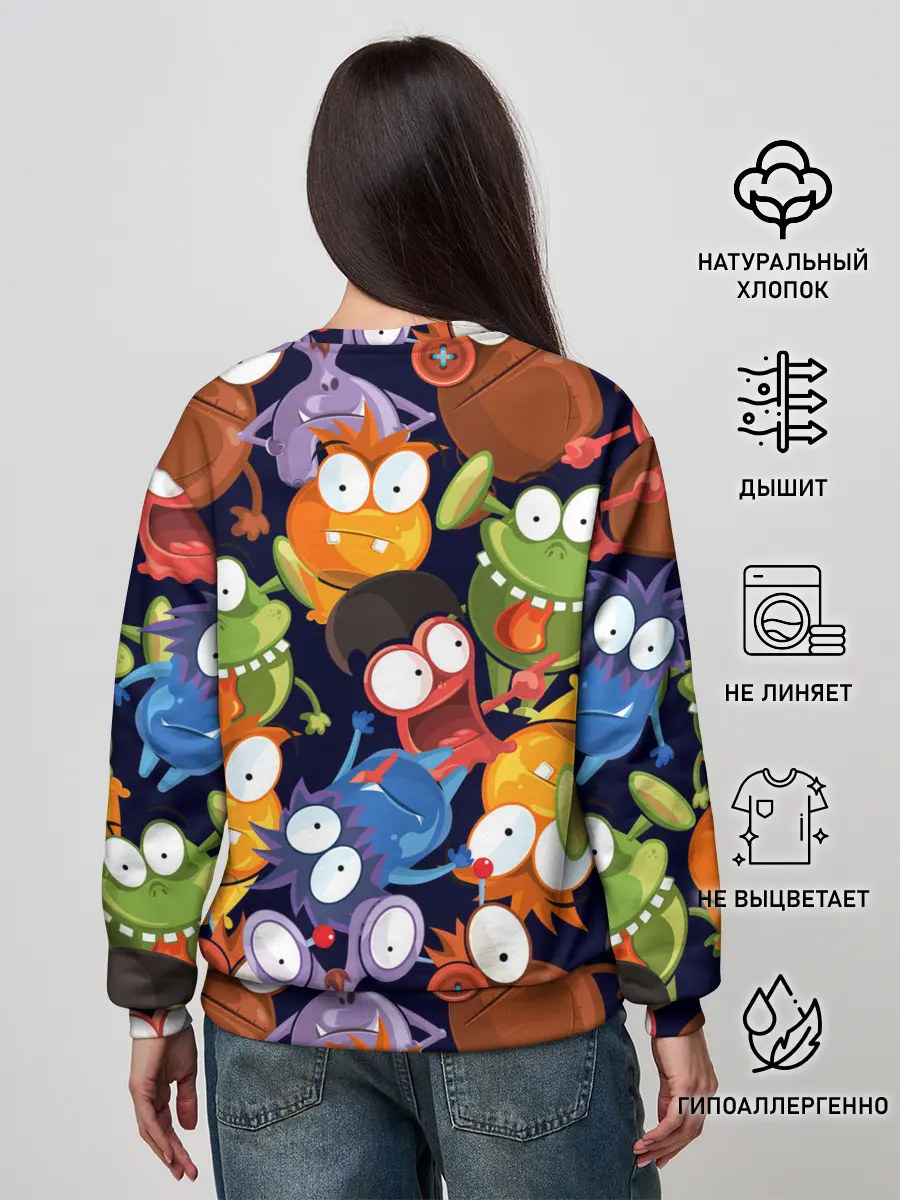 Женский свитшот / Пучеглазые монстры