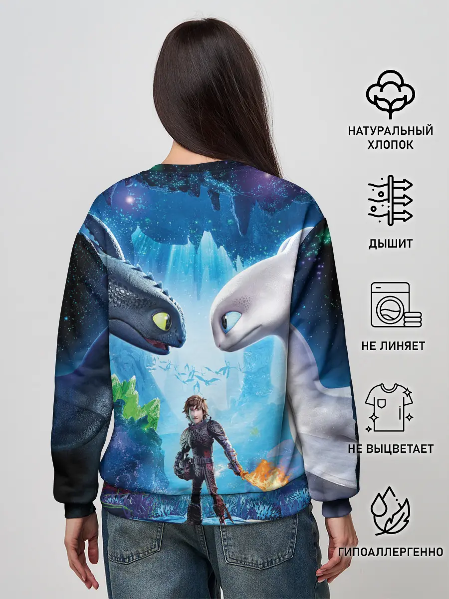 Женский свитшот / Как приручить дракона 3