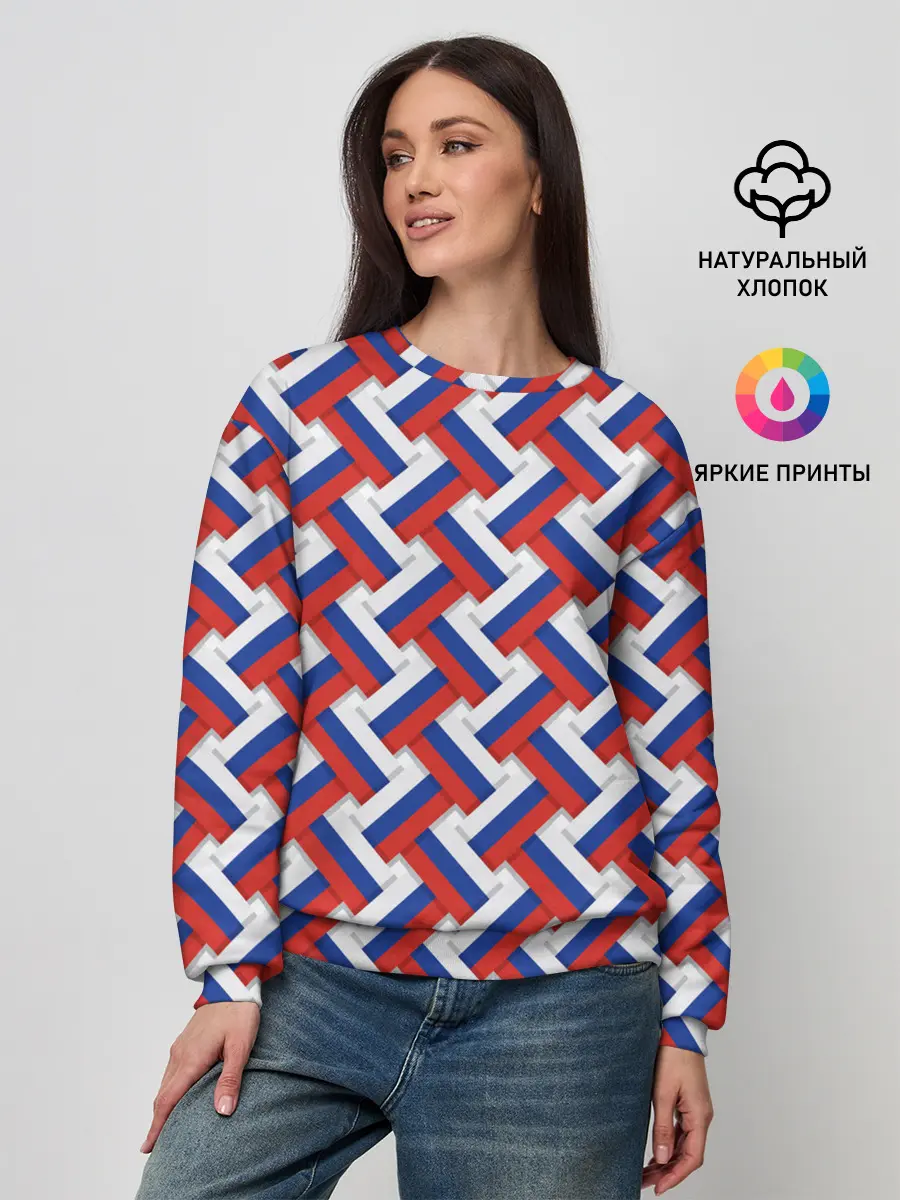 Женский свитшот / Российская плетёнка