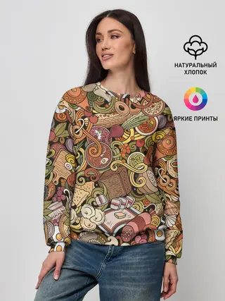Женский свитшот / Русская еда