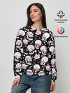 Женский свитшот / Черепа и Котики