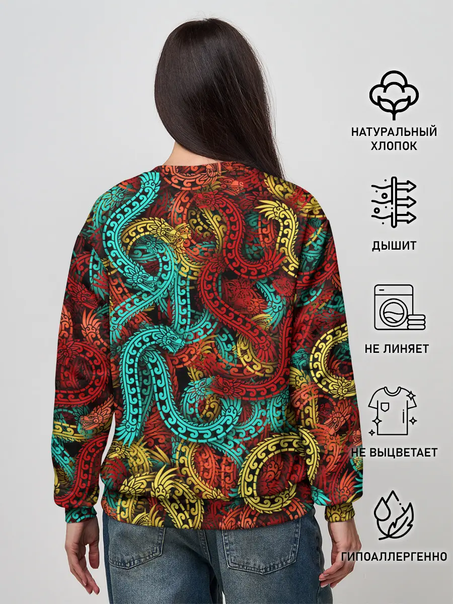 Женский свитшот / Кетцалькоатли