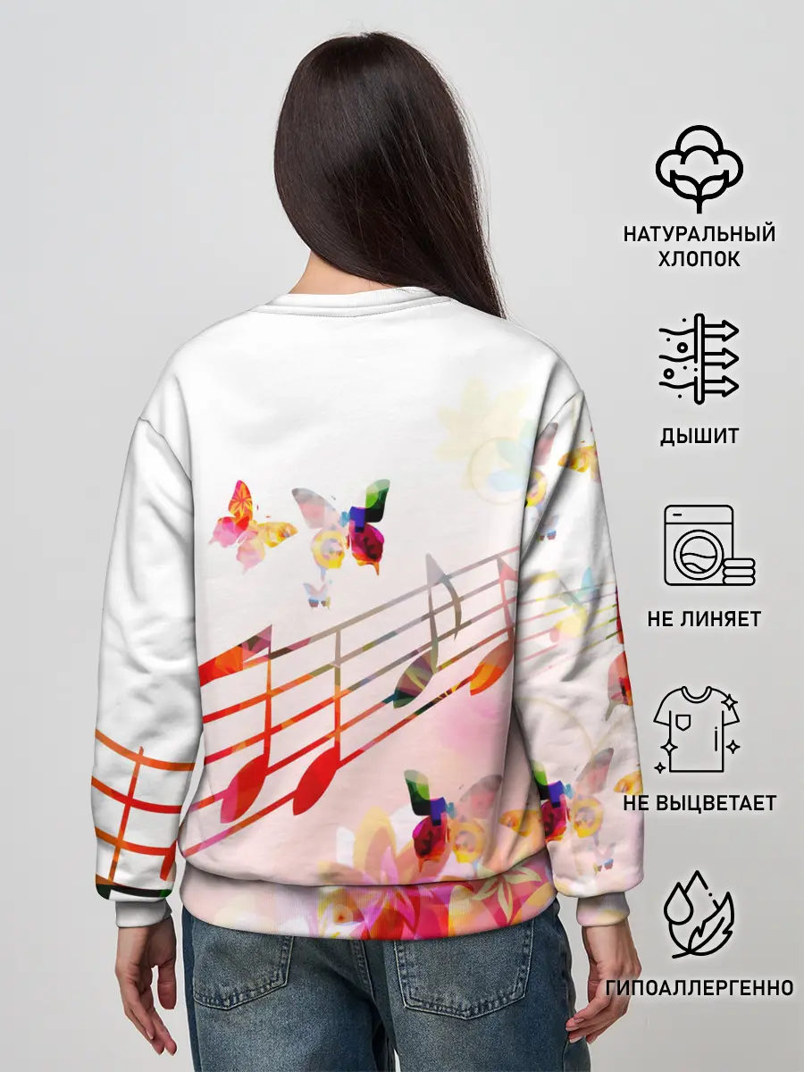 Женский свитшот / Ноты весна