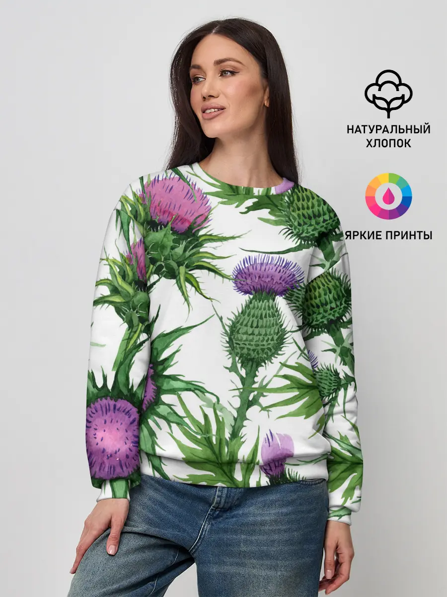 Женский свитшот / Цветок репейника
