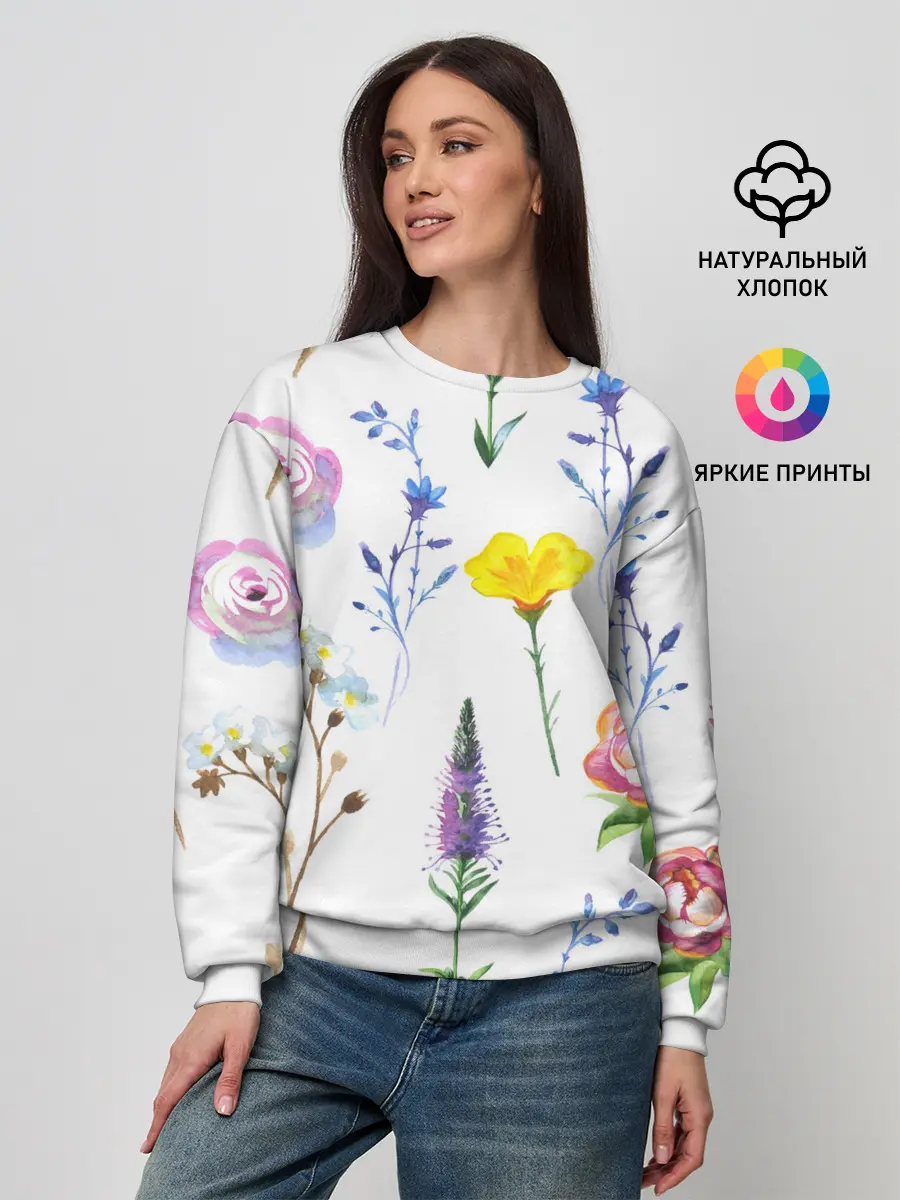 Женский свитшот / Полевые цветы