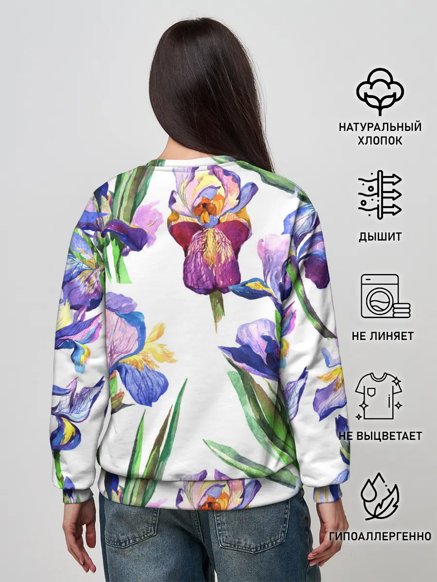 Женский свитшот / Ирисы