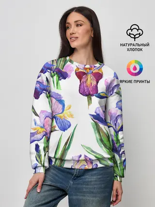 Женский свитшот / Ирисы
