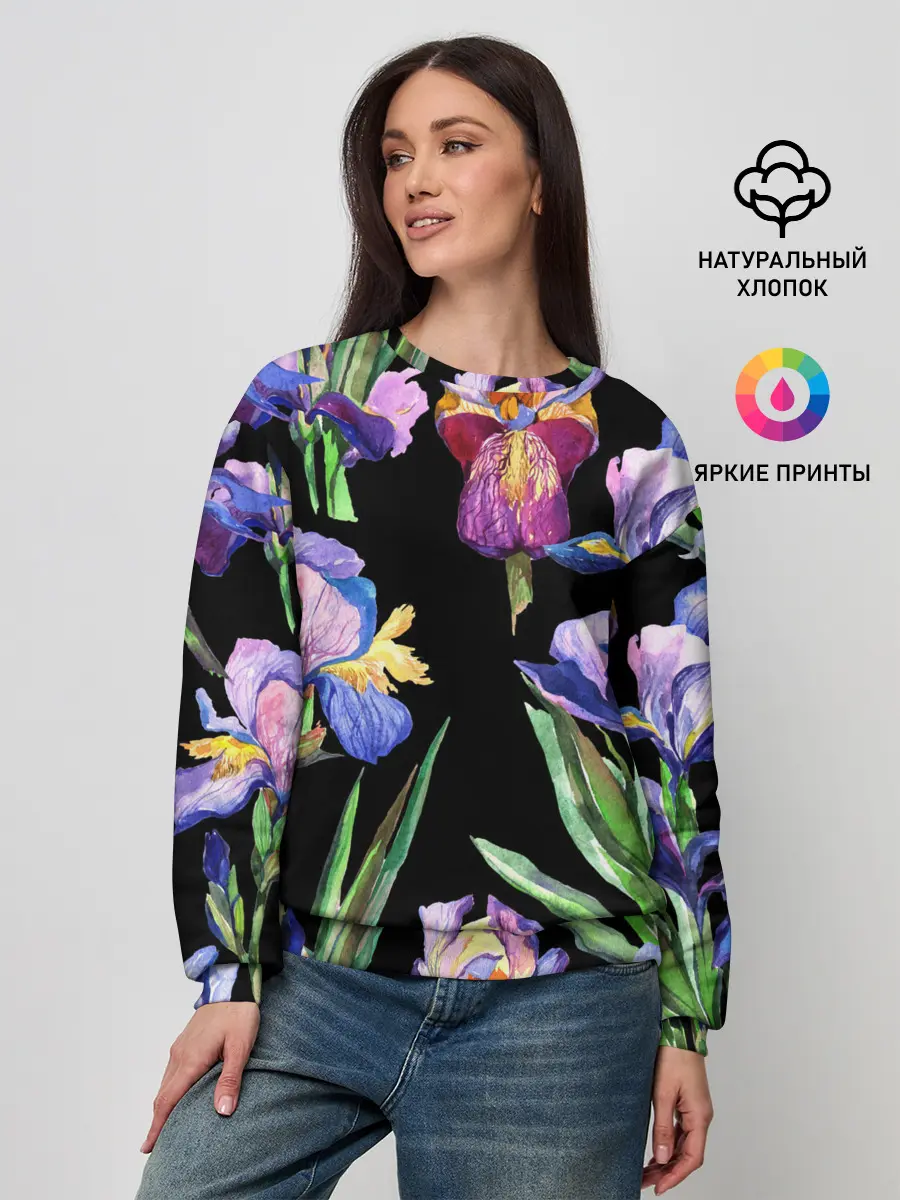 Женский свитшот / Ирисы