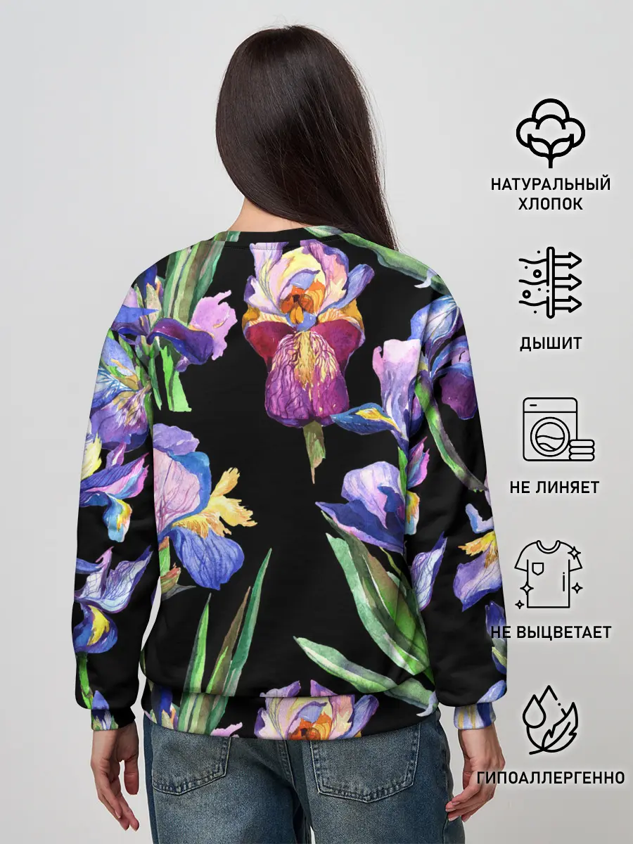 Женский свитшот / Ирисы