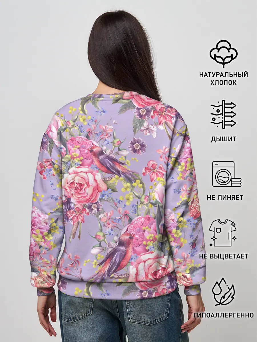 Женский свитшот / Лилии и розы