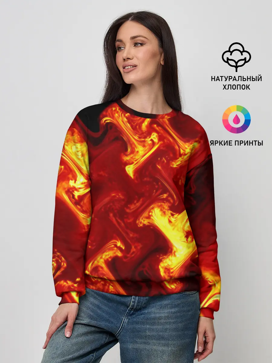 Женский свитшот / Огненная лава
