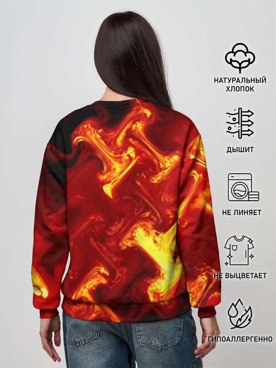 Женский свитшот / Огненная лава