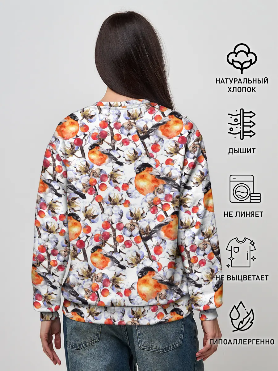 Женский свитшот / Снегири