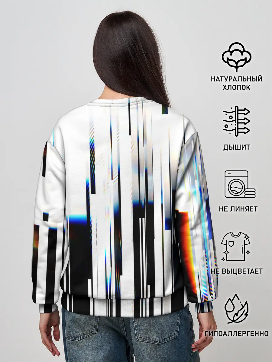 Женский свитшот / Абстракция Глитч