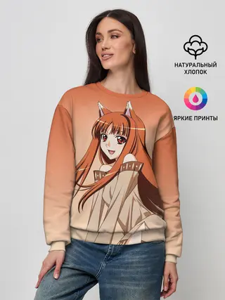 Женский свитшот / Милая аниме девочка-оборотень