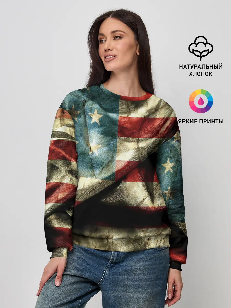 Женский свитшот / USA 3D