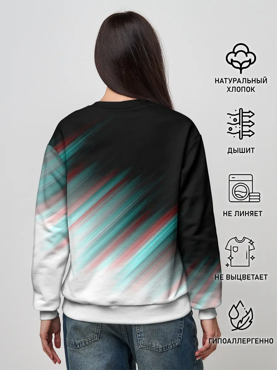 Женский свитшот / GLITCH STRIPES