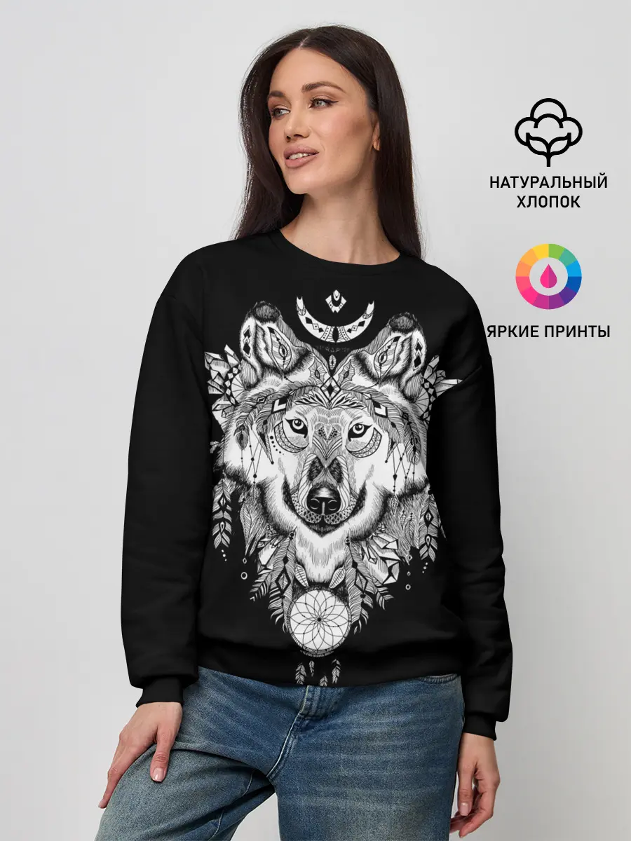 Женский свитшот / Ацтекский волк