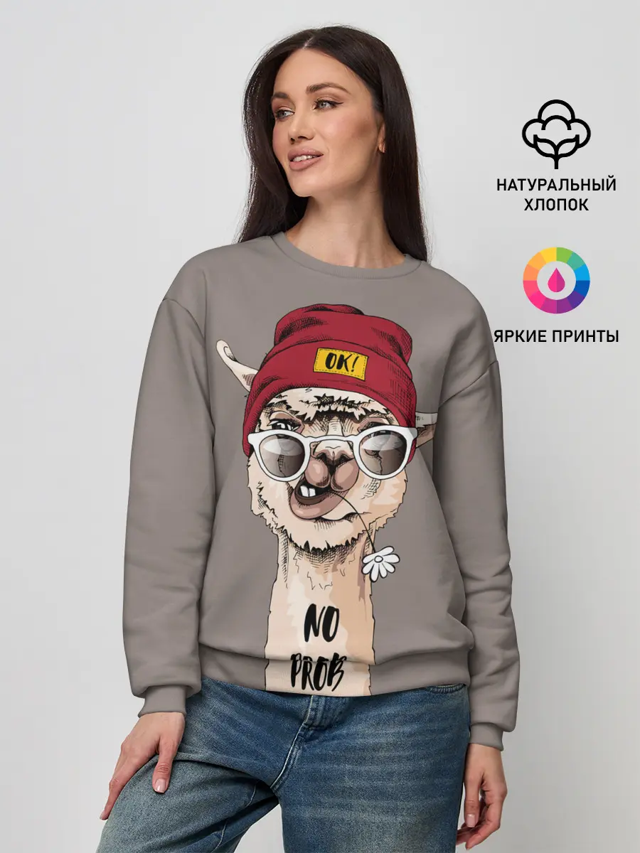 Женский свитшот / llama