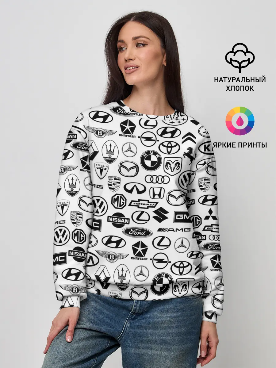 Женский свитшот / ЛОГОТИПЫ АВТО