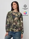 Женский свитшот / Камуфляж с черепами
