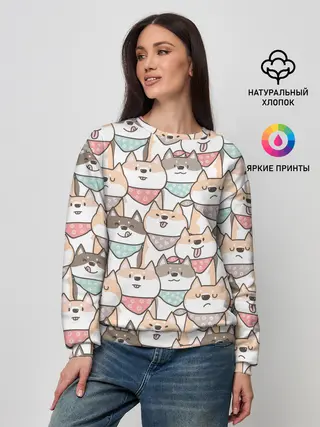 Женский свитшот / Шиба Ину