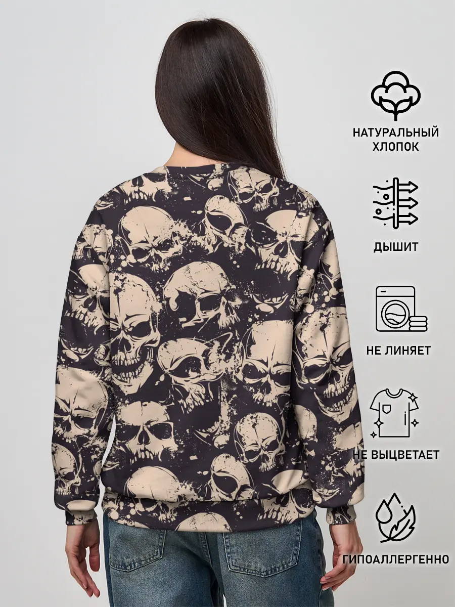 Женский свитшот / Черепа