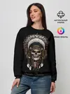 Женский свитшот / Череп с роучем