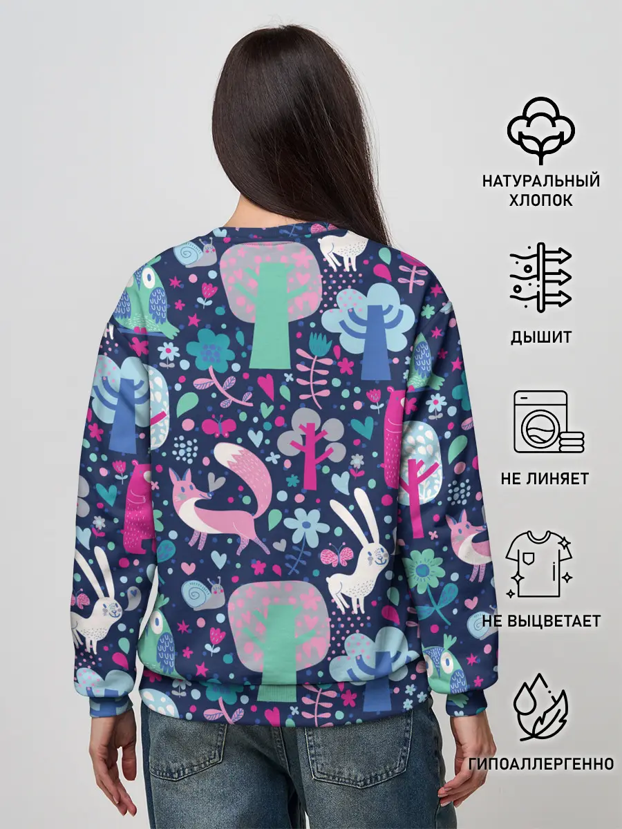 Женский свитшот / Лесные животные