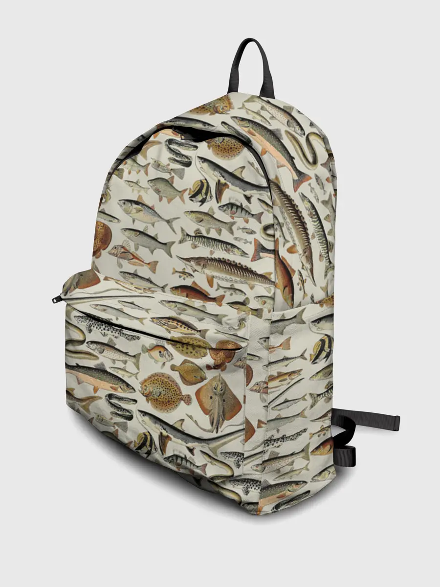 Рюкзак джинсовый / рыбный паттерн