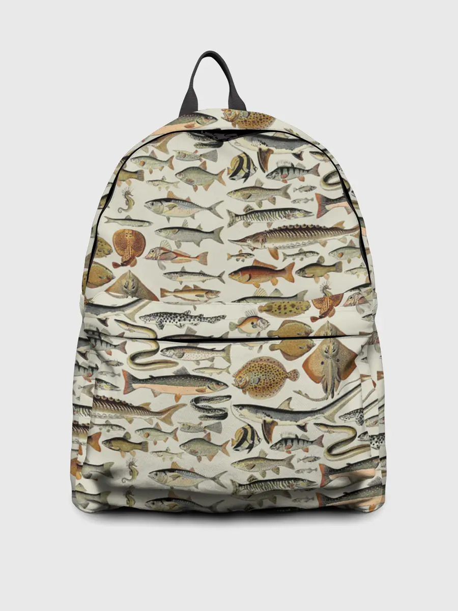 Рюкзак джинсовый / рыбный паттерн