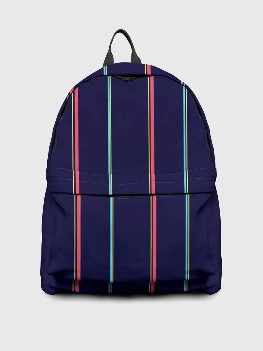 Рюкзак джинсовый / Синие и розовые полосы