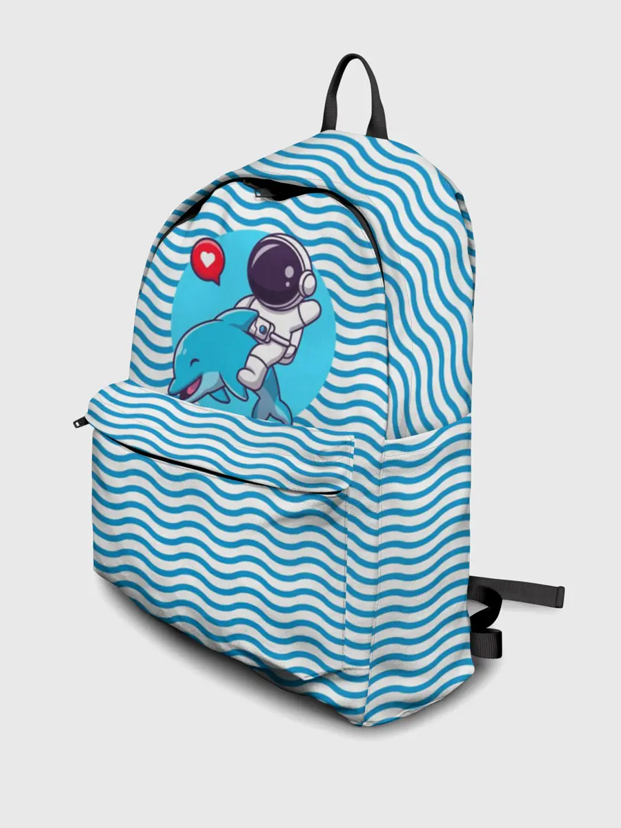 Рюкзак джинсовый / Любовь, море, космос