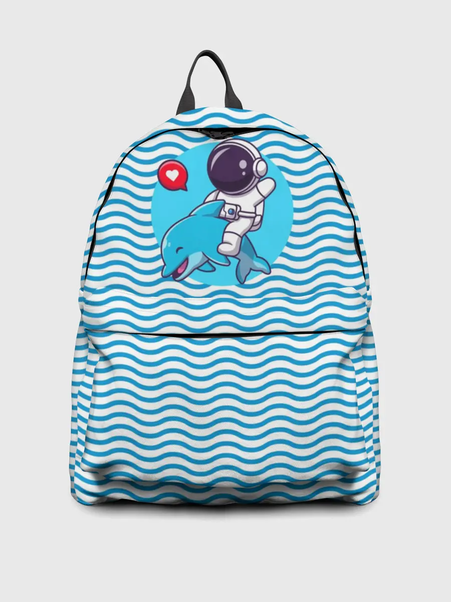 Рюкзак джинсовый / Любовь, море, космос