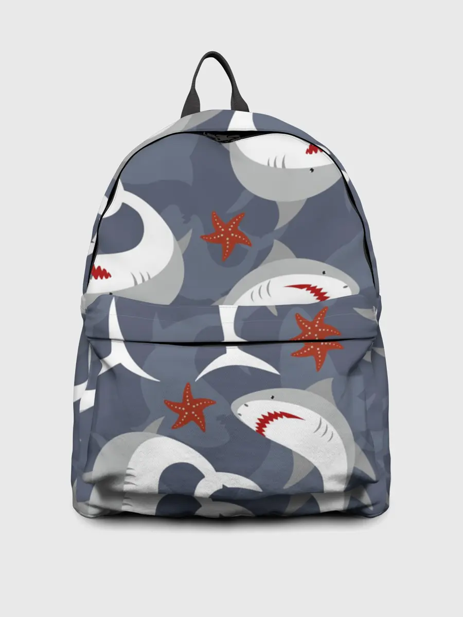 Рюкзак джинсовый / Акулы