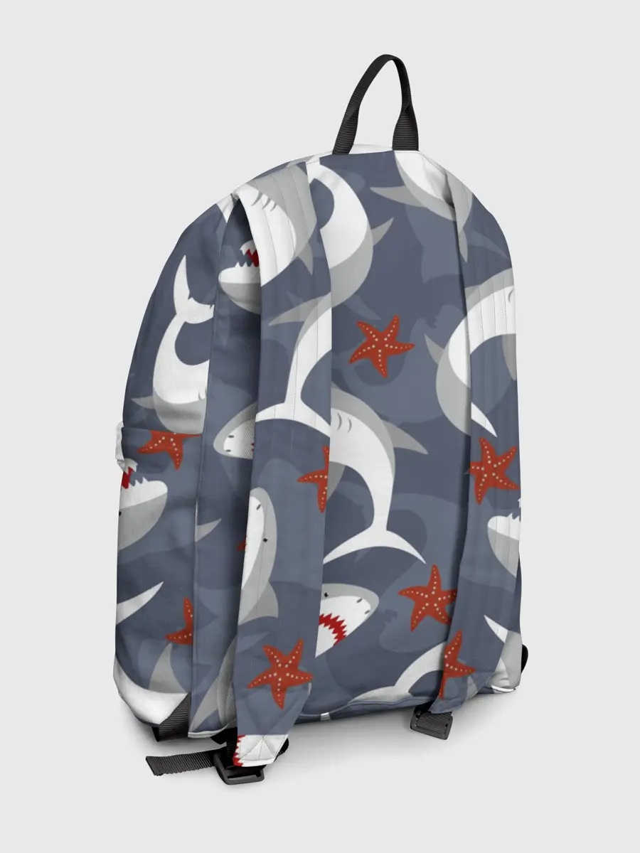 Рюкзак джинсовый / Акулы