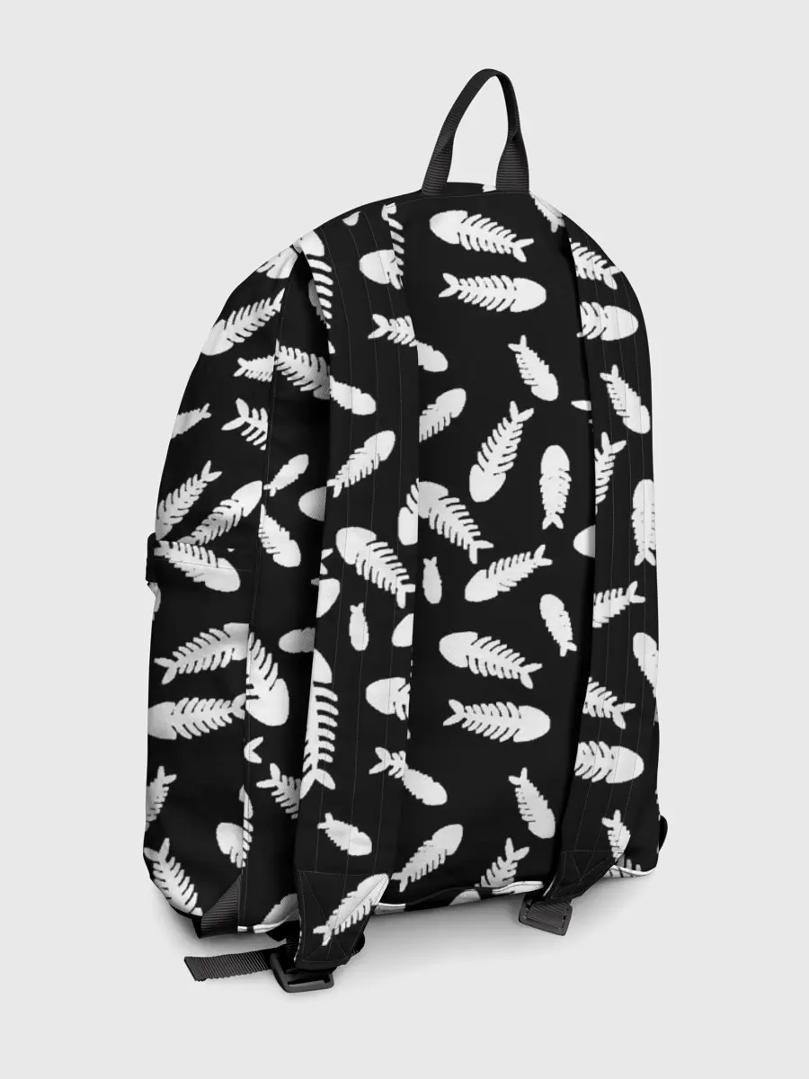 Рюкзак джинсовый / Скелеты рыб